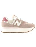 New Balance Women's 574+ Driftwood/Washed Burgundy/Sea Salt - Size 8