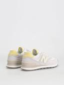 New Balance Women's 574 - Grey/White/Yellow (Size 5.5)