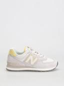New Balance Women's 574 - Grey/White/Yellow (Size 5.5)