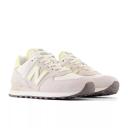 New Balance Women's 574 - Grey/White/Yellow (Size 5.5)