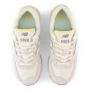 New Balance Women's 574 - Grey/White/Yellow (Size 8.5)