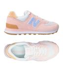New Balance Women's 574 Pink Haze/Nimbus Cloud - Size 10