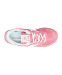 New Balance Women's 574 - Pink/White (Size 7)