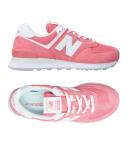 New Balance Women's 574 - Pink/White (Size 7)