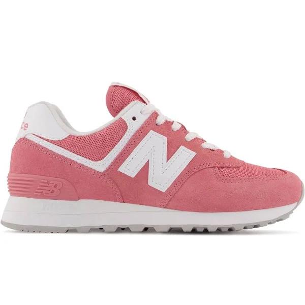 New Balance Women's 574 - Pink/White (Size 7)
