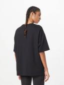 New Balance Women's Essentials Stacked Logo Cotton Oversized T-Shirt Black - Size M
