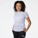 New Balance Women's Q Speed Jacquard Short Sleeve Silent Grey - Size M
