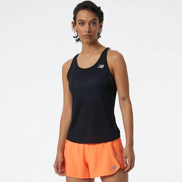 New Balance Women's Q Speed Jacquard Tank Black - Size 2XL