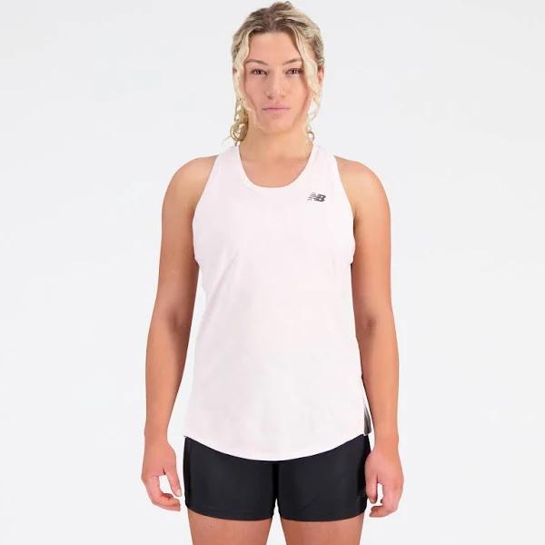 New Balance Women's Q Speed Jacquard Tank Stone Pink - Size S