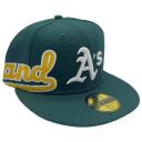New Era 59FIFTY Side Split Fitted Cap Oakland Athletics - Green
