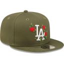 New Era 9Fifty Snapback Cap - Flower Los Angeles Dodgers Olive S/M