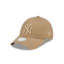 New Era 9Forty Women's Cap - New York Yankees Khaki Camel Beige