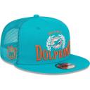 New Era Aqua Miami Dolphins Collegiate Trucker 9Fifty Snapback Hat