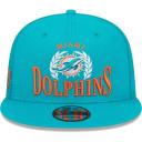 New Era Aqua Miami Dolphins Collegiate Trucker 9Fifty Snapback Hat
