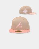 New Era Atlanta Braves 'Tumbleweed Sundae' 59Fifty Fitted Khaki/Pink