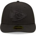 New Era Black Kansas City Chiefs Black On Black Low Profile 59Fifty II Fitted Hat