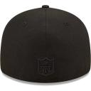 New Era Black Kansas City Chiefs Black On Black Low Profile 59Fifty II Fitted Hat