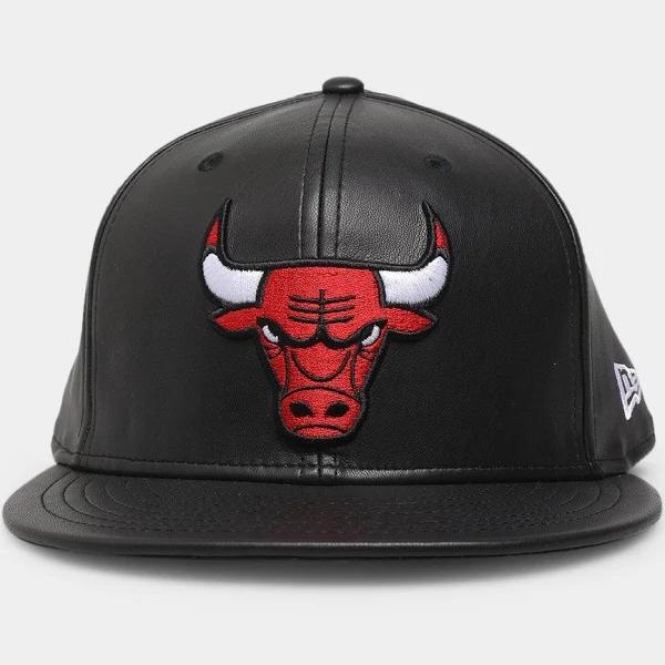 New Era Chicago Bulls 'PU Leather' 59Fifty Fitted Black Leather