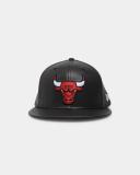 New Era Chicago Bulls 'PU Leather' 59Fifty Fitted Black Leather