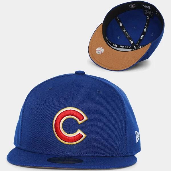 New Era Chicago Cubs Cereal Wheat Bottoms 59FIFTY Fitted Light Royal