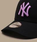 New Era Kids 9Forty New York Yankees Baseball Cap - MLB League Essential - Black-Pink