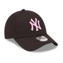 New Era Kids 9Forty New York Yankees Baseball Cap - MLB League Essential - Black-Pink