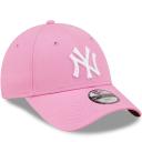 New Era Kids 9Forty New York Yankees Baseball Cap - MLB League Essential - Pink-White