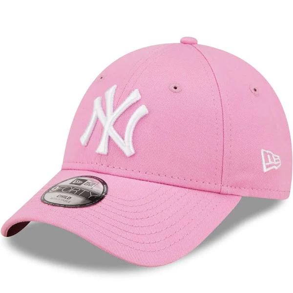 New Era Kids 9Forty New York Yankees Baseball Cap - MLB League Essential - Pink-White