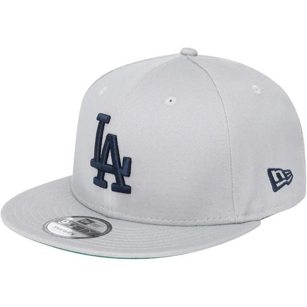 New Era La Dodgers Team Side Patch 9Fifty Snapback Cap Hat - Grey M/L