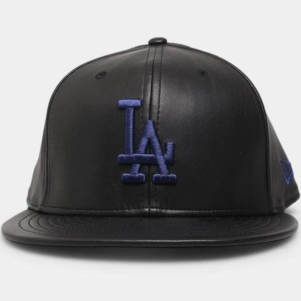 New Era Los Angeles Dodgers 'PU Leather' 59Fifty Fitted Black Leather