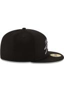 New Era Men's Black Oklahoma City Thunder Black and White Logo 59Fifty Fitted Hat