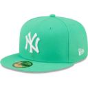 New Era Men's Kelly Green New York Yankees Logo White 59Fifty Fitted Hat