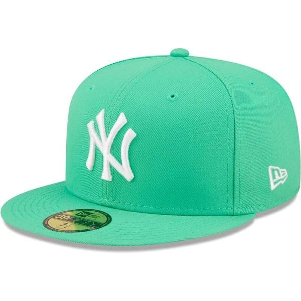 New Era Men's Kelly Green New York Yankees Logo White 59Fifty Fitted Hat