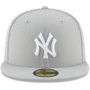 New Era New York Yankees 59Fifty Fitted Hat Grey/White