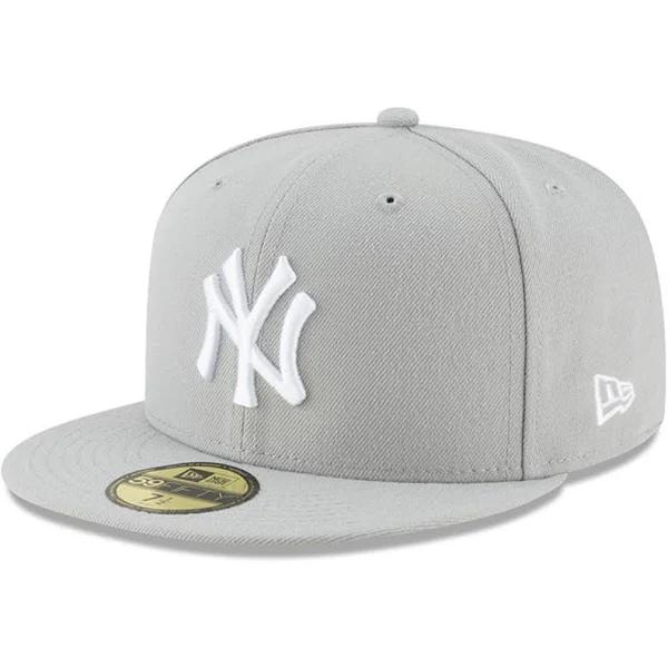 New Era New York Yankees 59Fifty Fitted Hat Grey/White
