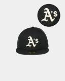 New Era Oakland Athletics 'Chain Stitch' 59Fifty Fitted Black