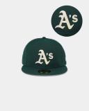 New Era Oakland Athletics 'Chain Stitch' 59Fifty Fitted Dark Green