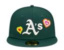 New Era Oakland Athletics Chainstitch Heart 59Fifty Fitted