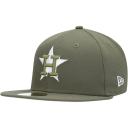 New Era Olive Houston Astros White Logo 59FIFTY Fitted Hat