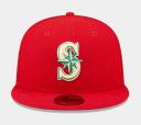 New Era Red Seattle Mariners White Logo 59Fifty Fitted Hat