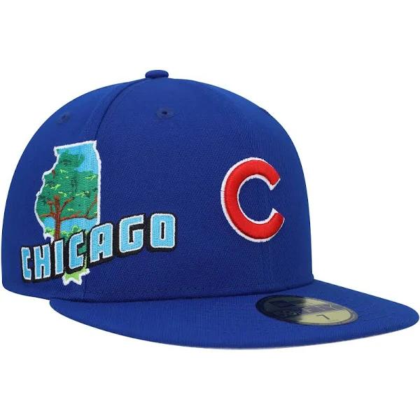 New Era Royal Chicago Cubs Stateview 59FIFTY Fitted Hat