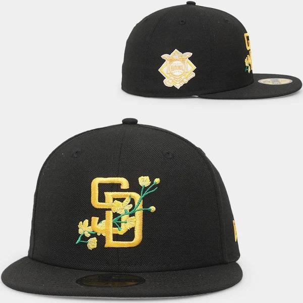 New Era San Diego Padres 'Floral Black' 59Fifty Fitted Black/Yellow