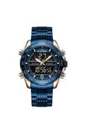 New Golden Mens Watches Dual Display