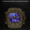 New Golden Mens Watches Dual Display