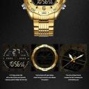 New Golden Mens Watches Dual Display