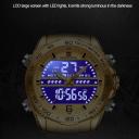New Golden Mens Watches Dual Display