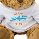 New - Happy Birthday Felix - Teddy Bear - Cute Soft Cuddly - Gift Pres