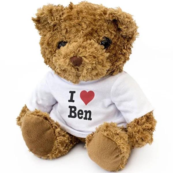 New - I Love Ben - Teddy Bear - Cute and Cuddly - Gift Present Birthda