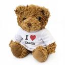 New - I Love Charlie - Teddy Bear - Cute and Cuddly - Gift Present Bir
