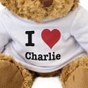 New - I Love Charlie - Teddy Bear - Cute and Cuddly - Gift Present Bir